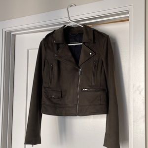 Banana Republic faux suede moto jacket
